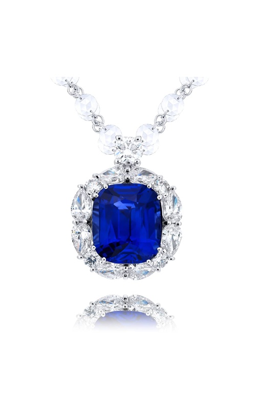 Exquisite Style: One-of-a-Kind 18.35 ct. Certified Encircled Sri Lankan Sapphire Pendant in Platinum