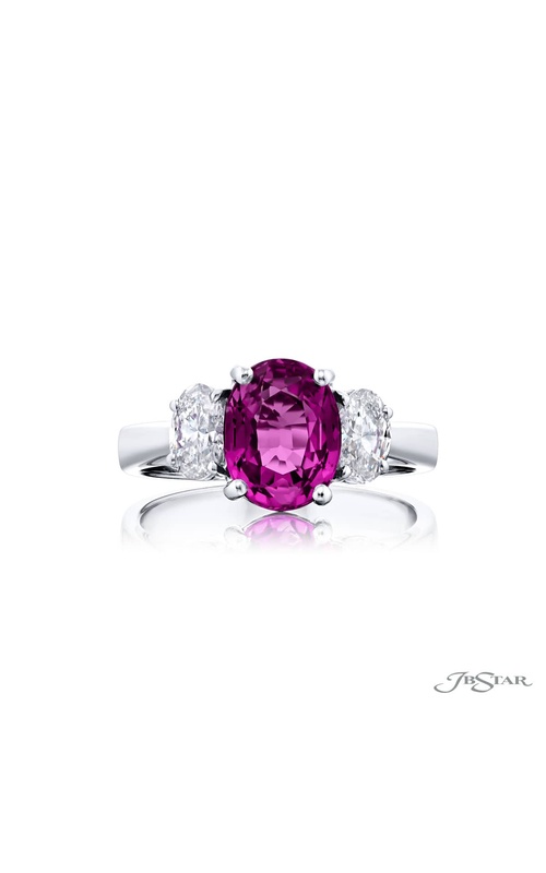 2.54 ct. GIA-Certified No-Heat Pink Sapphire & Diamond Ring in Platinum