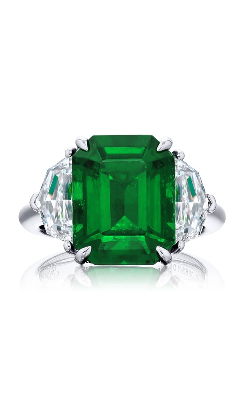Platinum Emerald-Cut Colombian Emerald Ring