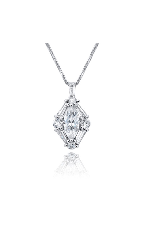 Platinum Marquise Diamond Certified Pendant