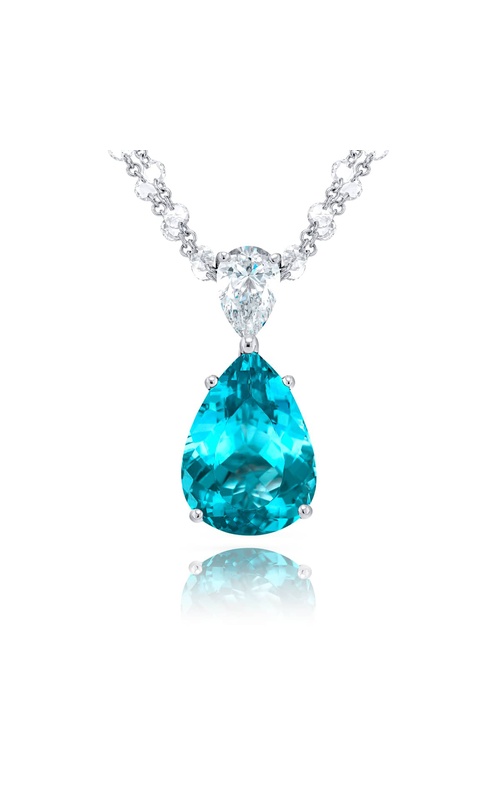 Exquisite Style: One-of-a-Kind 8.19 ct. GIA Certified Pear-Shaped Paraiba Pendant