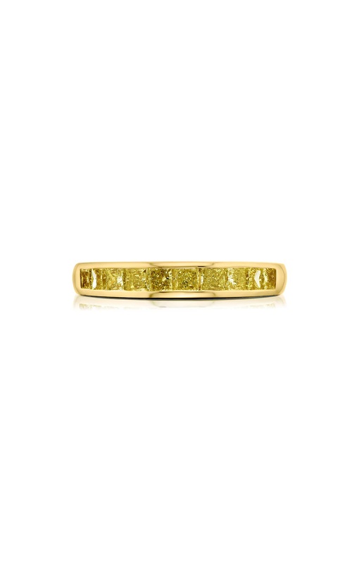 Elegance Elevated: Classic Channel Fancy Yellow Diamond Band