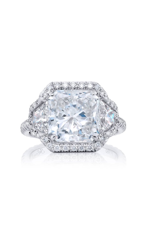 Platinum Radiant-Cut Diamond GIA Certified Micro Pav? Engagement Ring