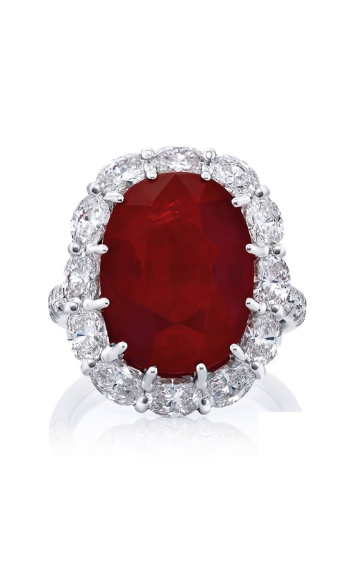11.78 ct. Certified Burmese Ruby & Diamond Ring in Platinum