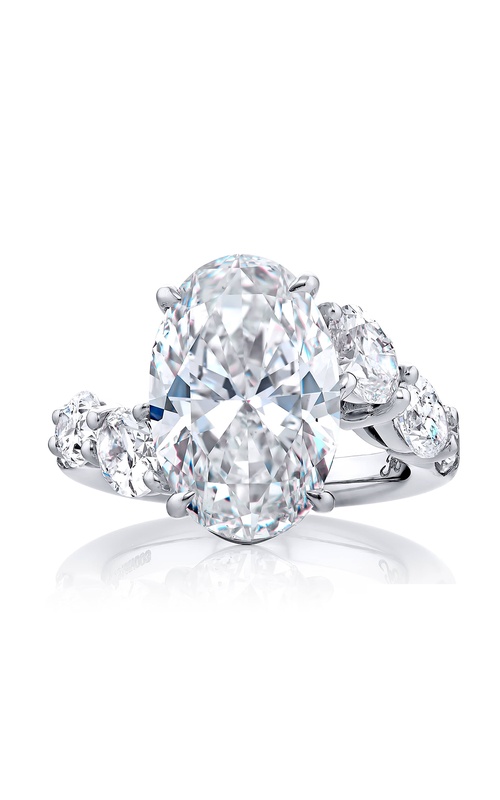 Platinum Oval Diamond Certified Ring