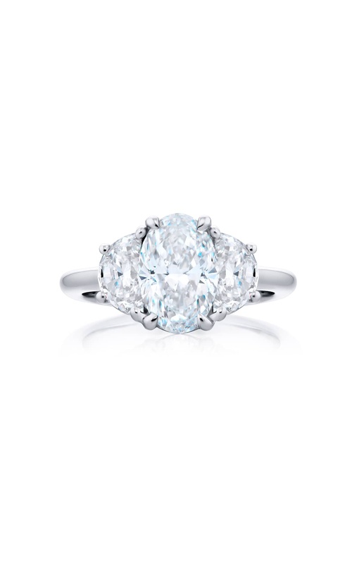 Platinum Oval Diamond Certified Ring