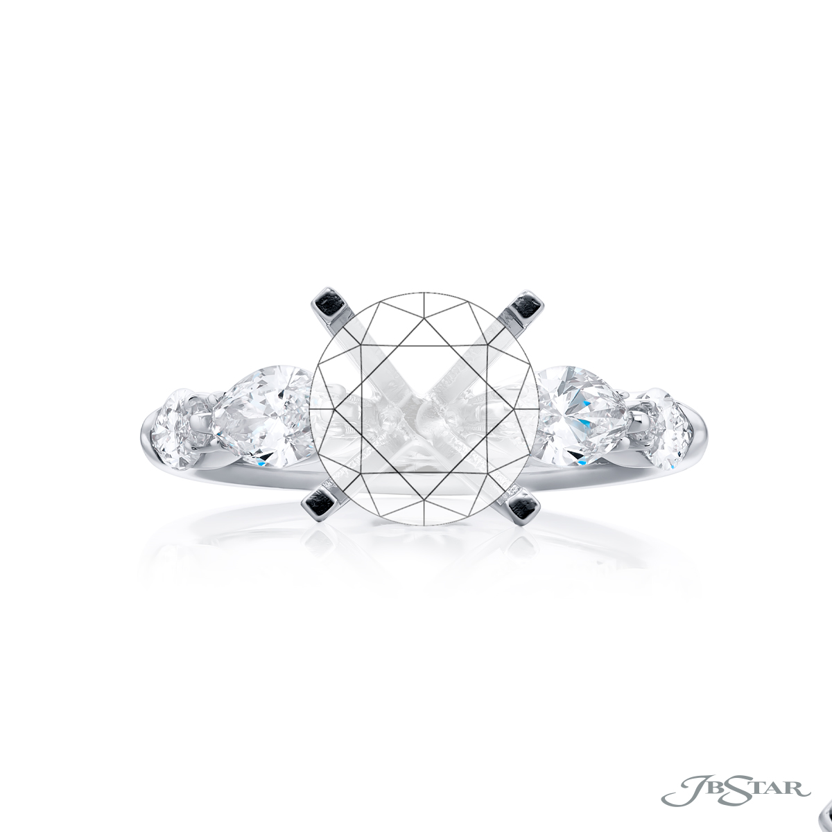 Platinum Marquise Diamond Semi Mount