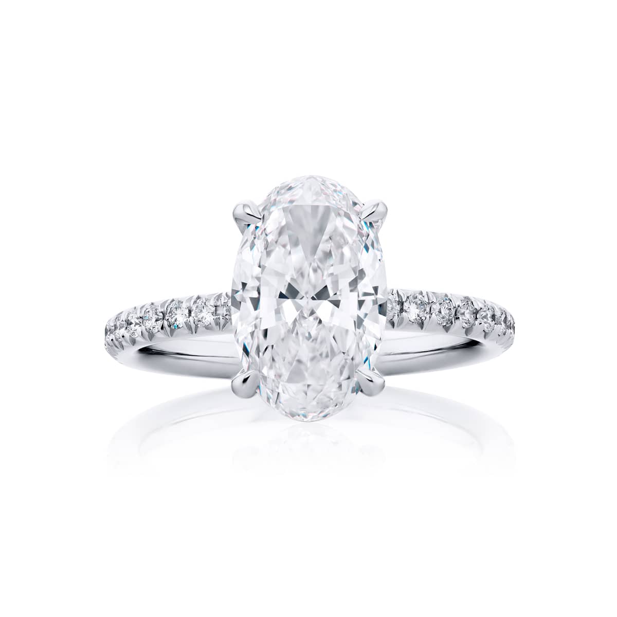 Platinum Oval Diamond GIA Certified Ring