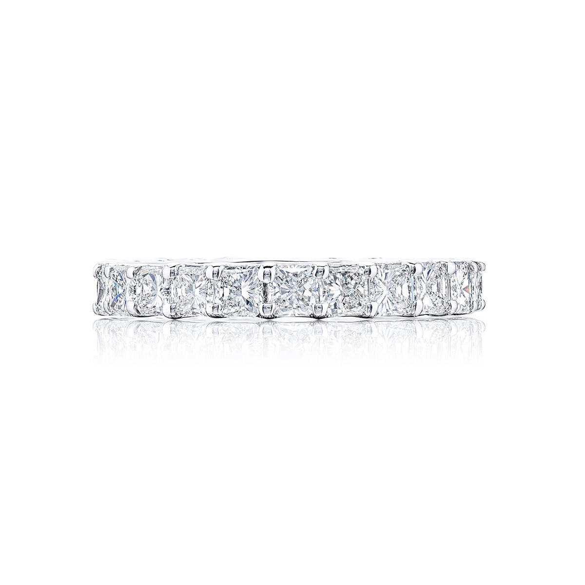 Platinum Radiant-Cut Diamond Eternity Band
