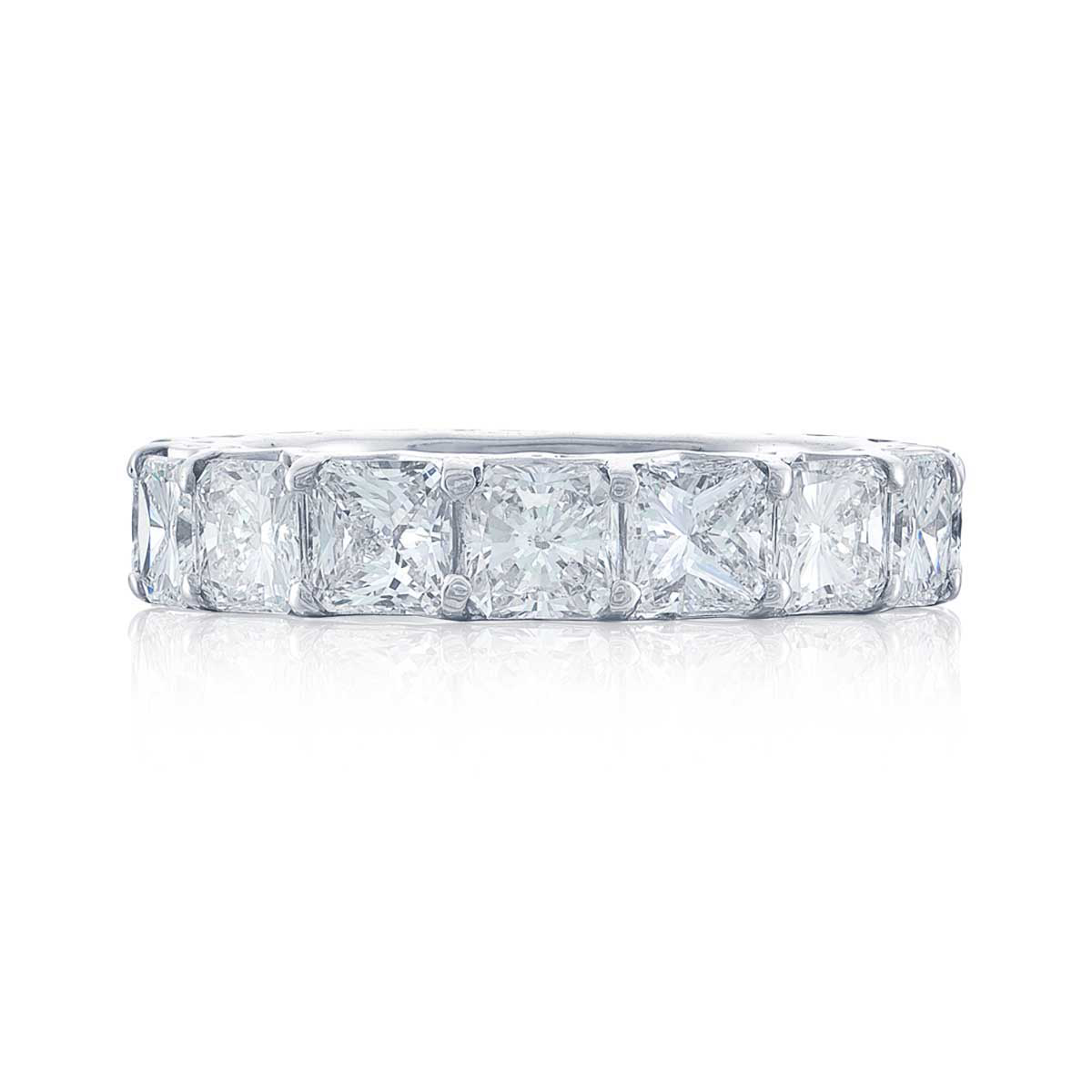 Platinum Radiant-Cut Diamond Eternity Band