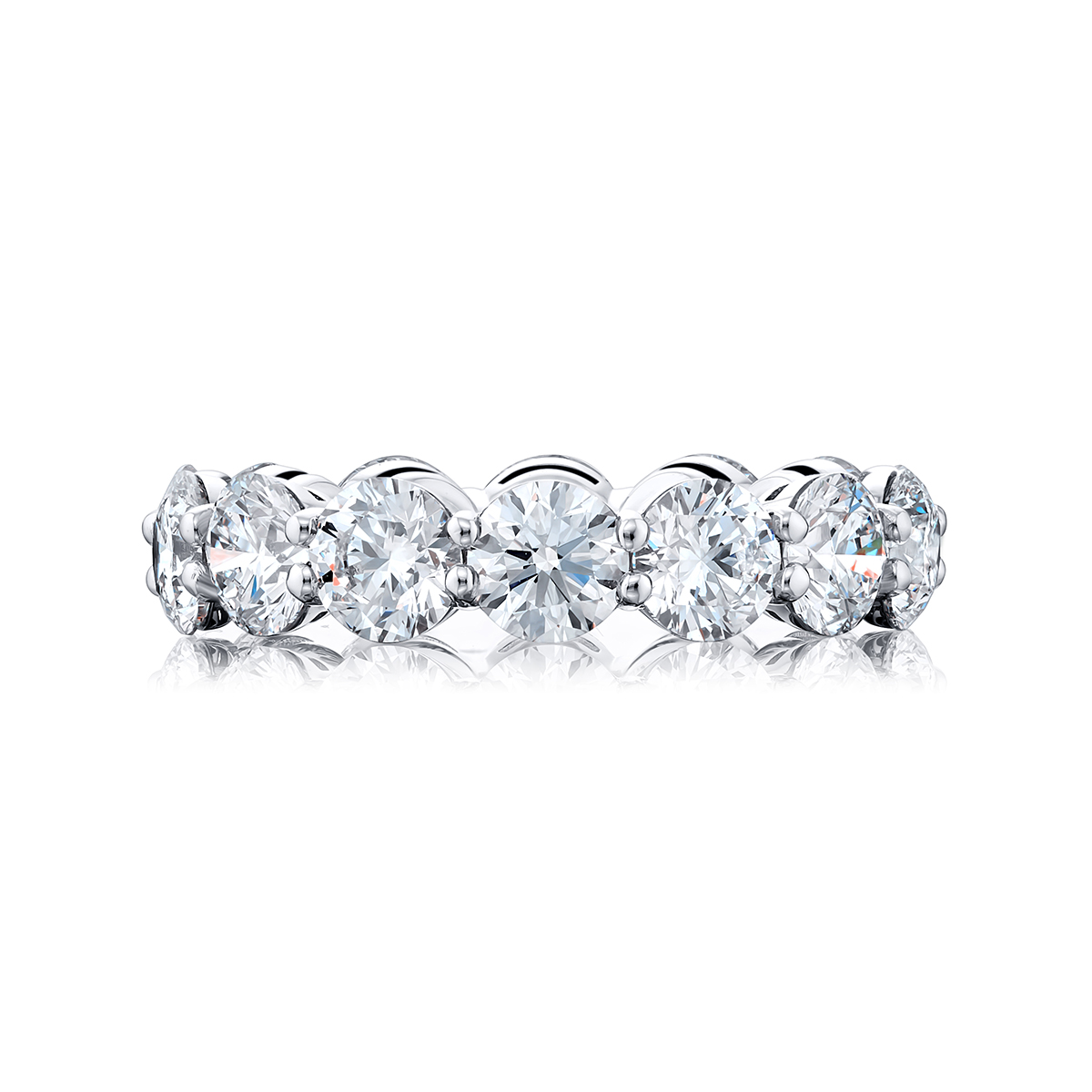 Platinum Round Diamond Eternity Band