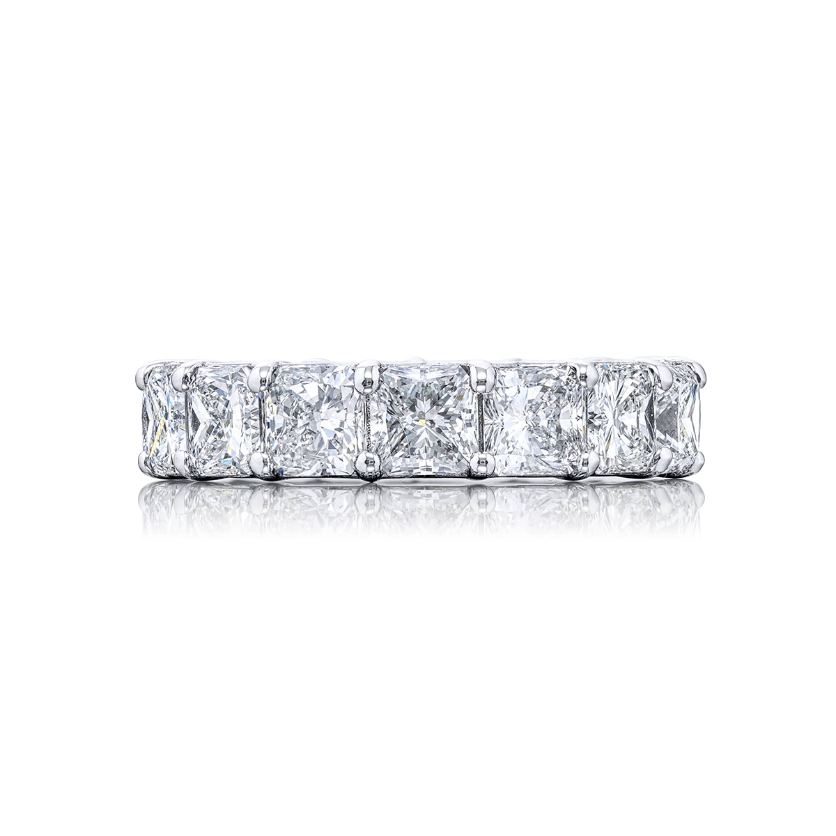Platinum Radiant-Cut Diamond Eternity Band