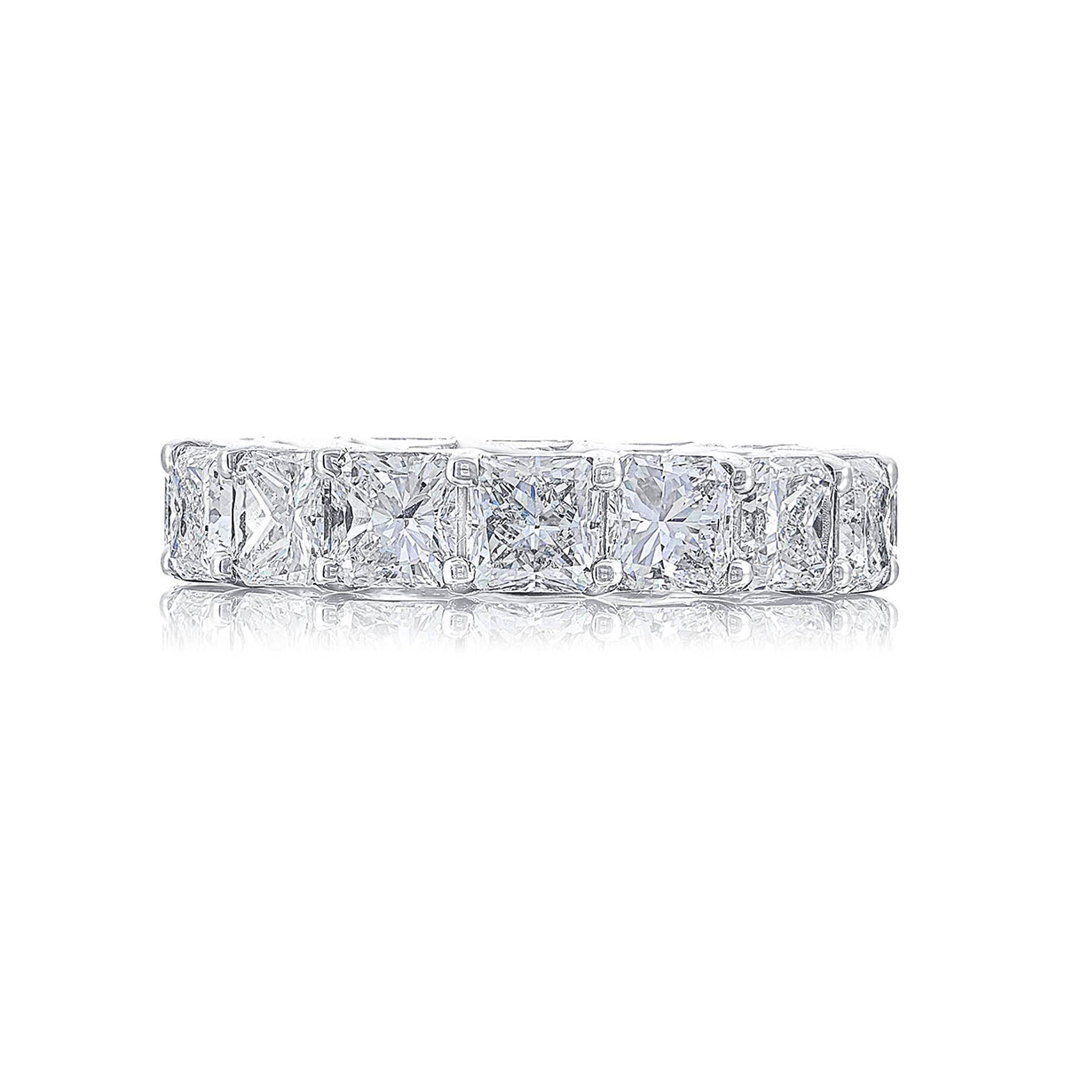 Platinum Radiant-Cut Diamond Eternity Band