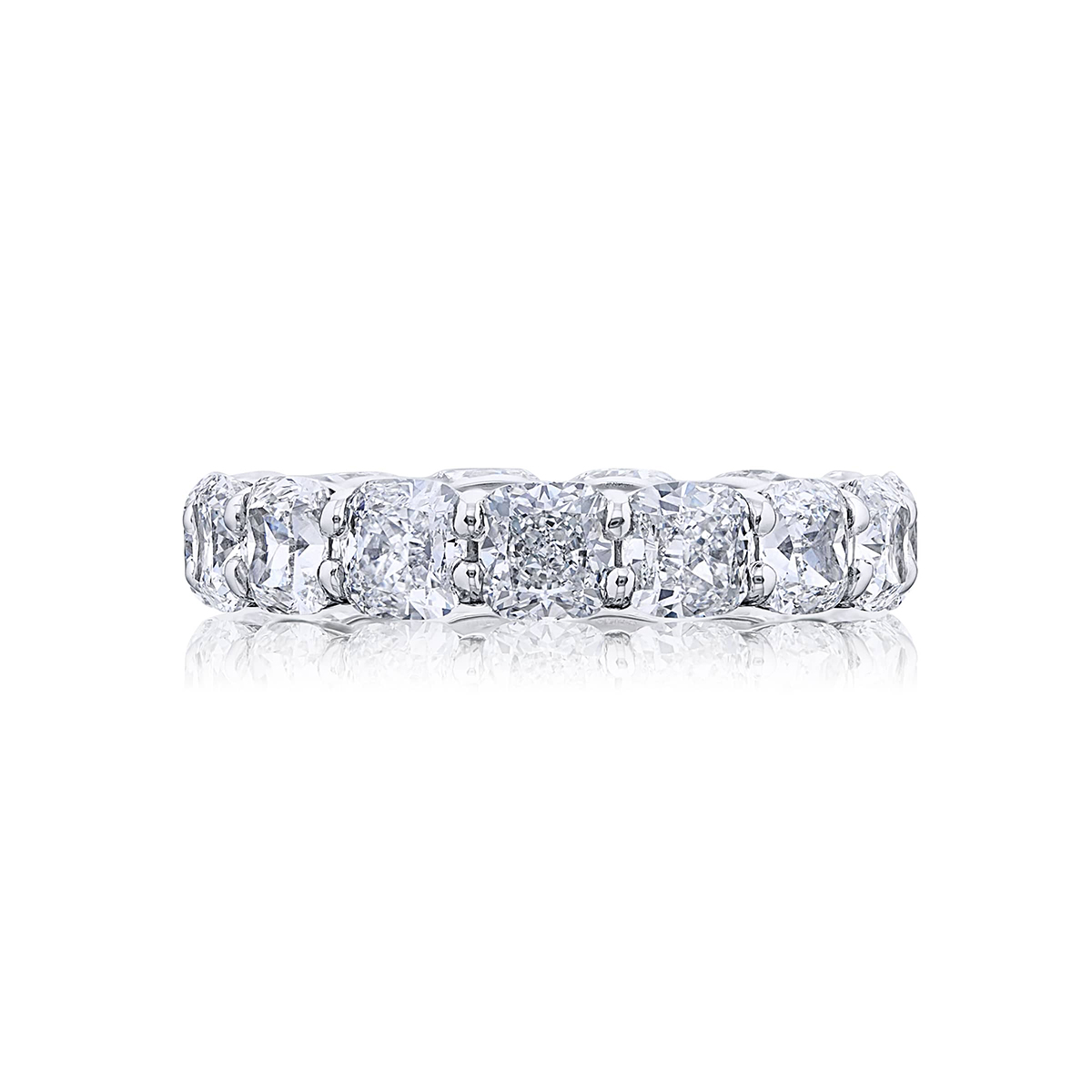 Platinum Cushion-Cut Diamond Certified Eternity Band