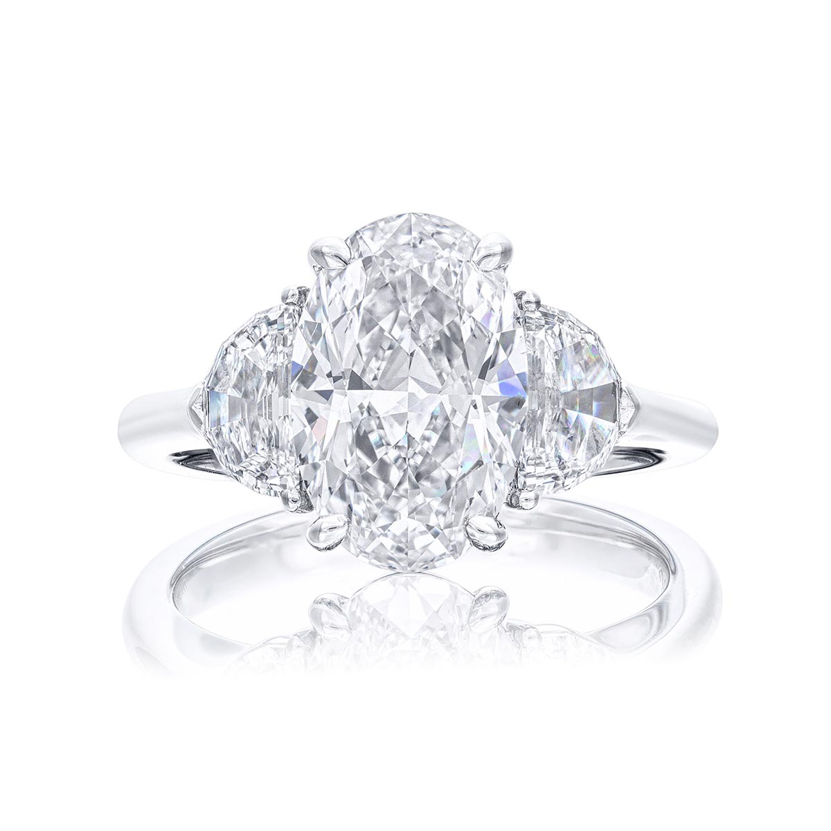 Platinum Oval Diamond GIA Certified Engagement Ring