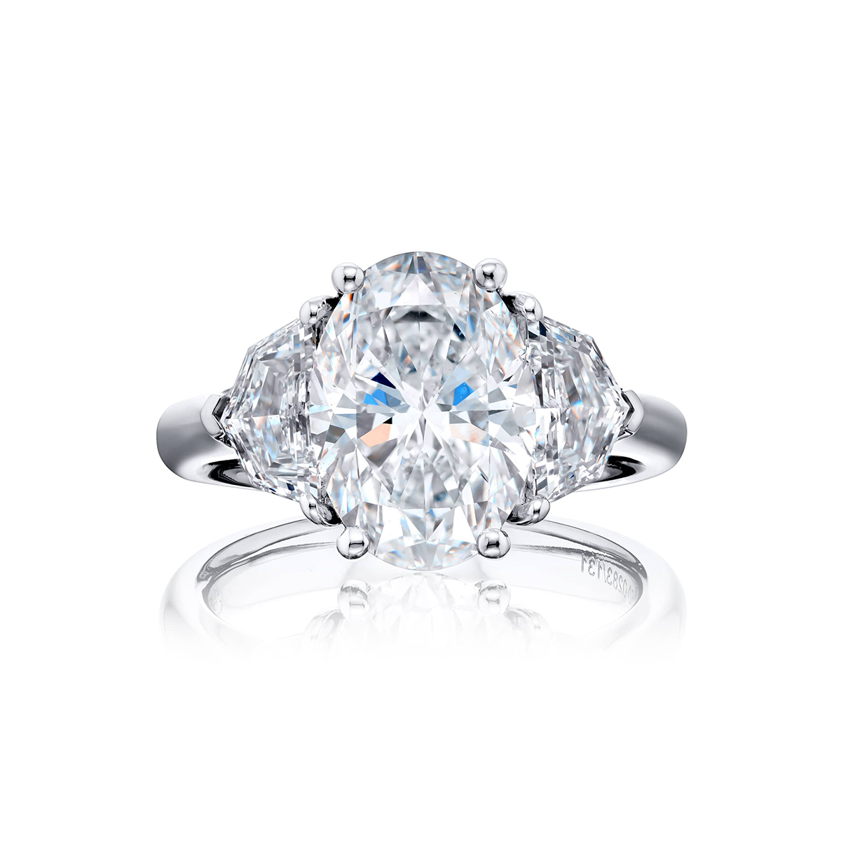 Platinum Oval Diamond GIA Certified Engagement Ring