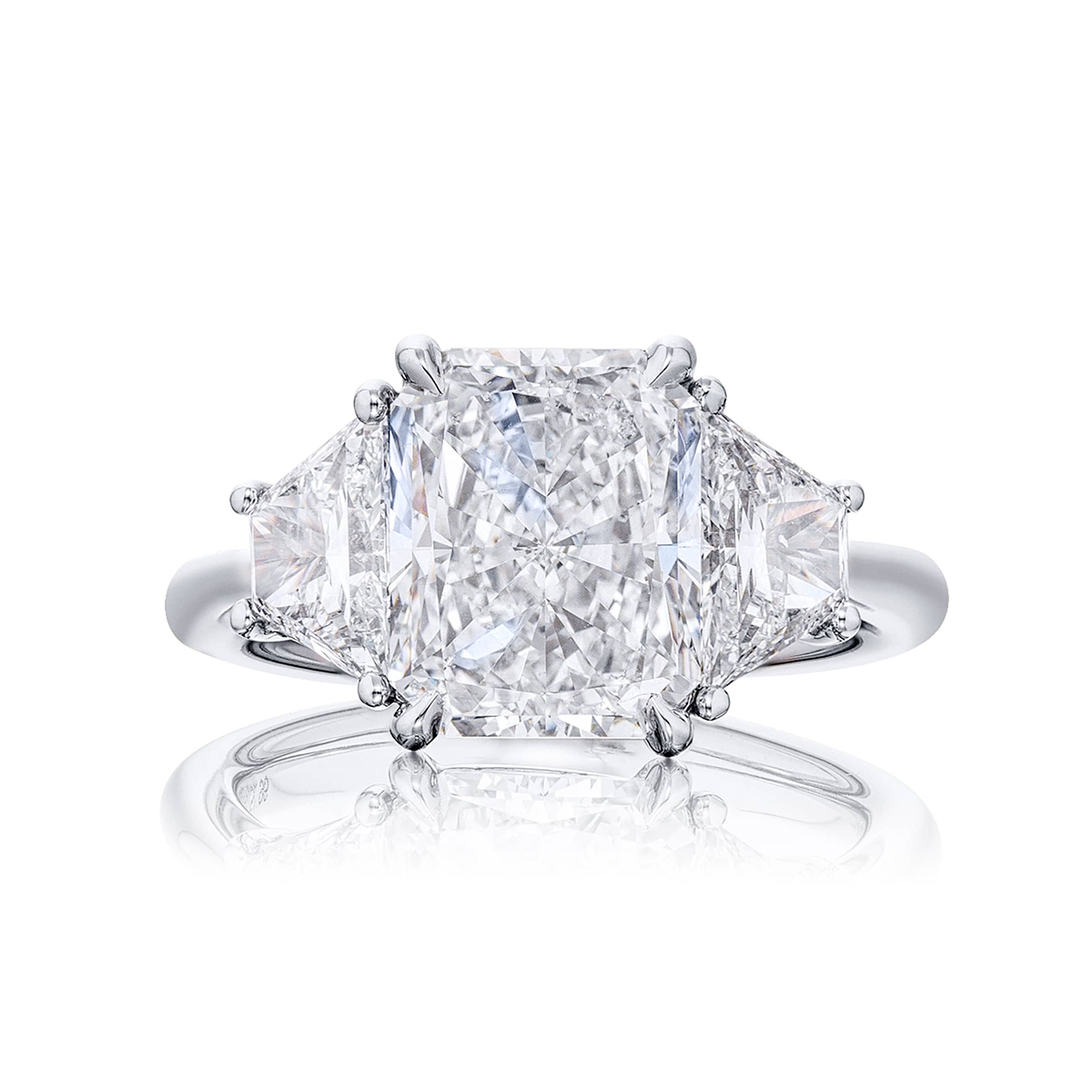 Platinum Radiant-Cut Diamond GIA Certified Engagement Ring