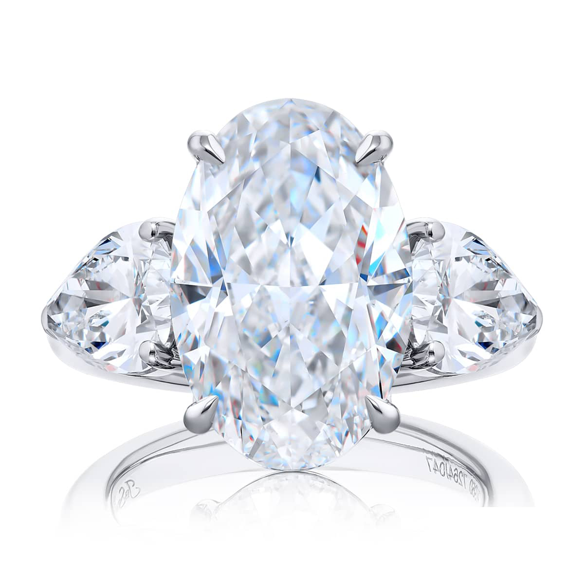 Platinum Oval Diamond GIA Certified Engagement Ring