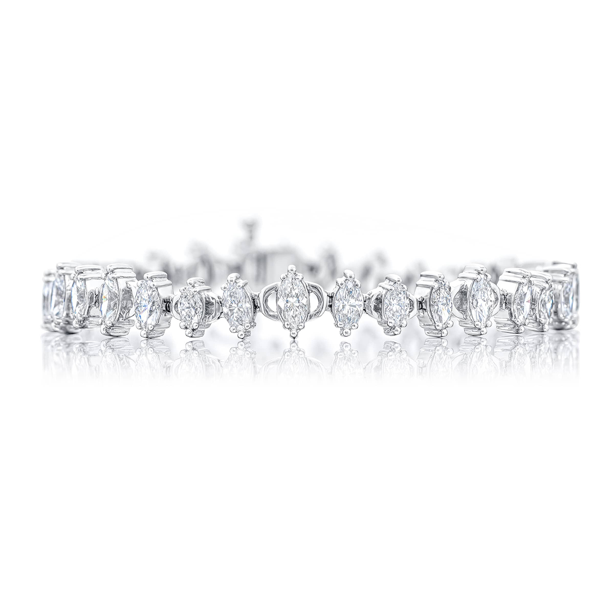Platinum Marquise Diamond Bracelet