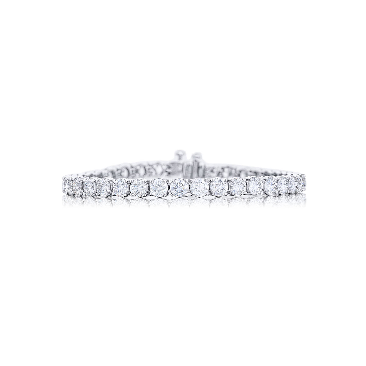 Platinum Round Diamond Bracelet