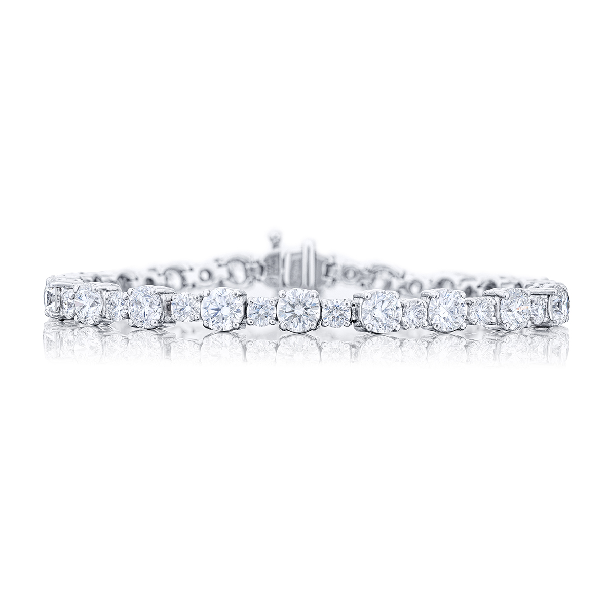 Platinum Round Diamond Bracelet