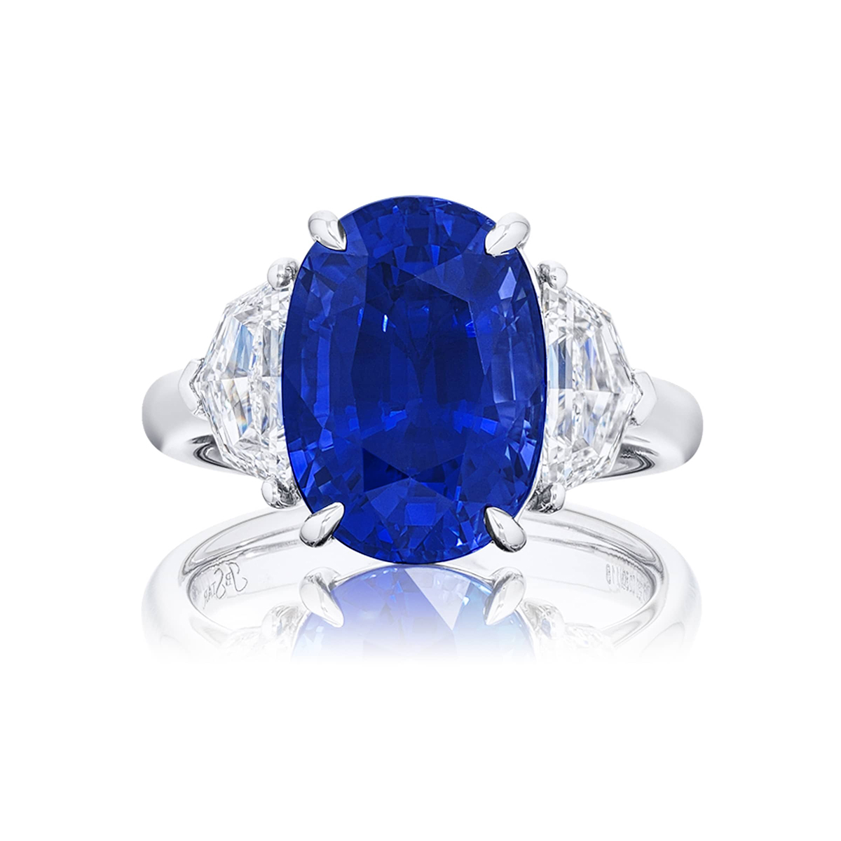 Platinum Oval Sri Lankan Sapphire Ring