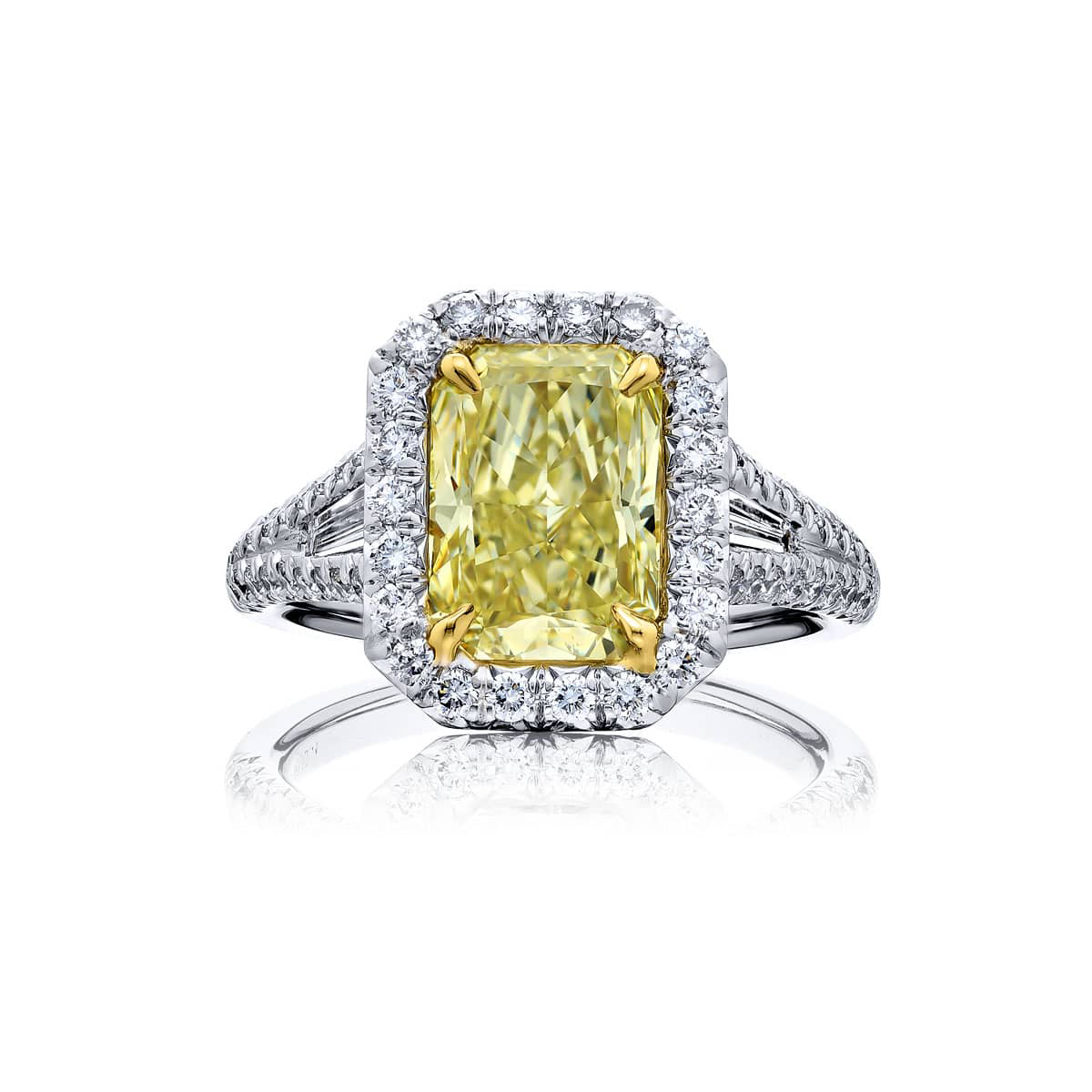 Platinum Radiant-Cut Diamond GIA Certified Micro Pav? Engagement Ring