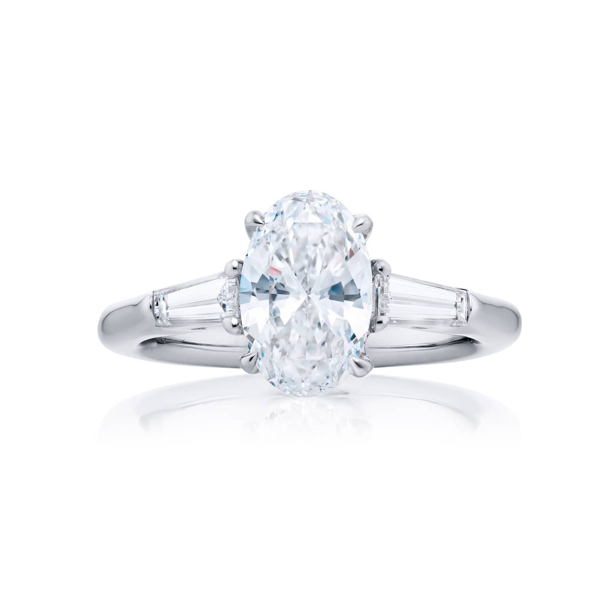 Platinum Oval Diamond GIA Certified Ring