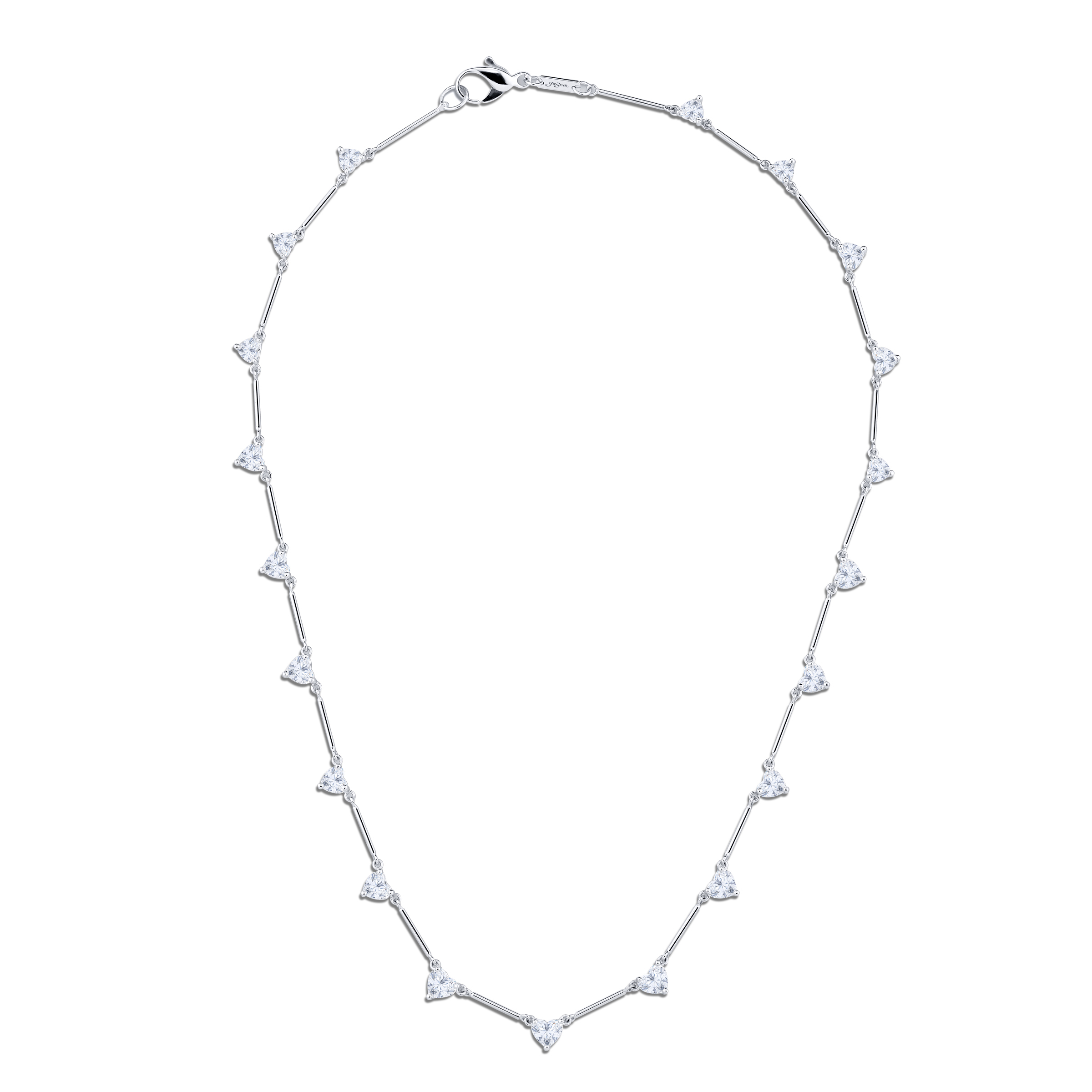 Platinum Heart-Shaped Diamond Necklace