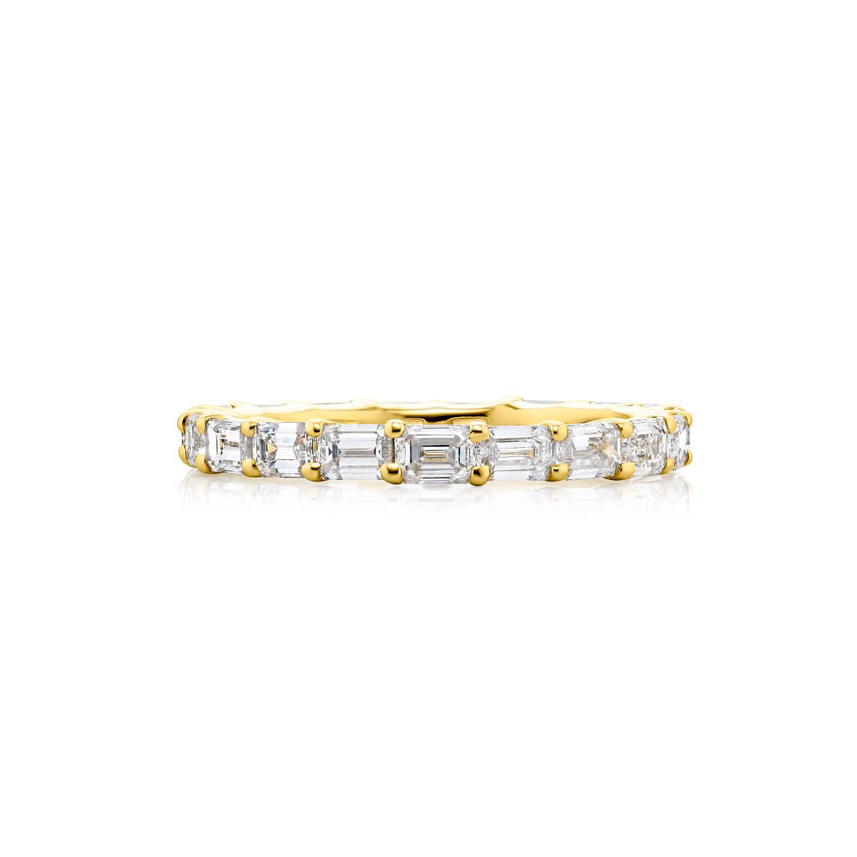 18K Yellow Gold Emerald-Cut Diamond Eternity Band