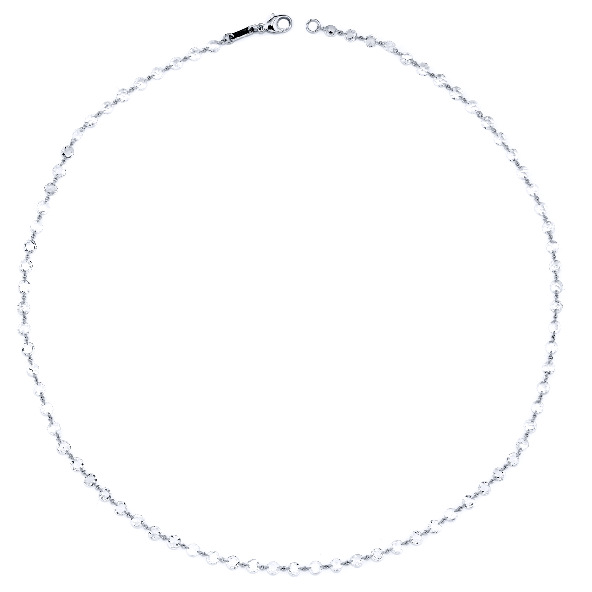 Platinum Rose-Cut Diamond 20 Inch Chain