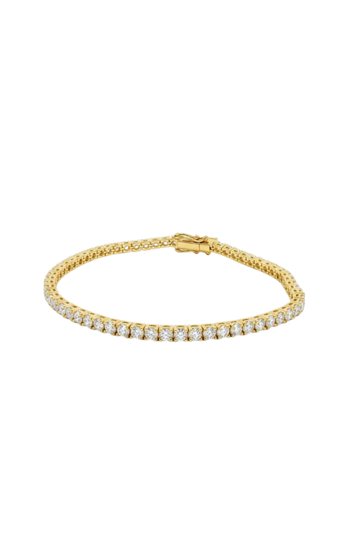 14KY DIAMOND TENNIS BRACELET, 65 RDS = 4.10CTW, G VS, 7