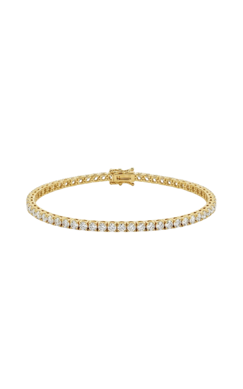 14KY DIAMOND TENNIS BRACELET, 68 RDS = 3.4CTW, G VS, 7