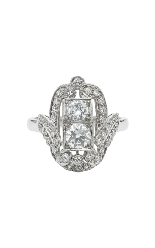 PLAT VINTAGE DIAMOND ENGAGEMENT RING