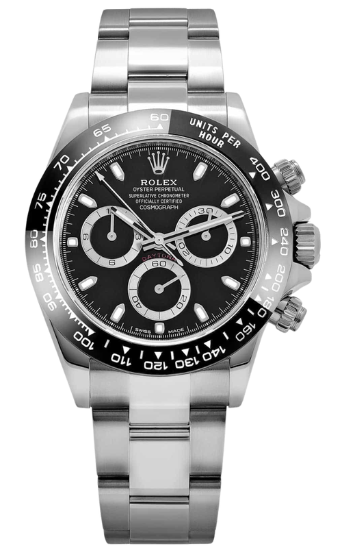 40MM SS DAYTONA REVERSE PANDA, BLACK DIAL WHITE SUBDIAL RINGS, BLACK BEZEL, OYSTER BRACELET, BOX S