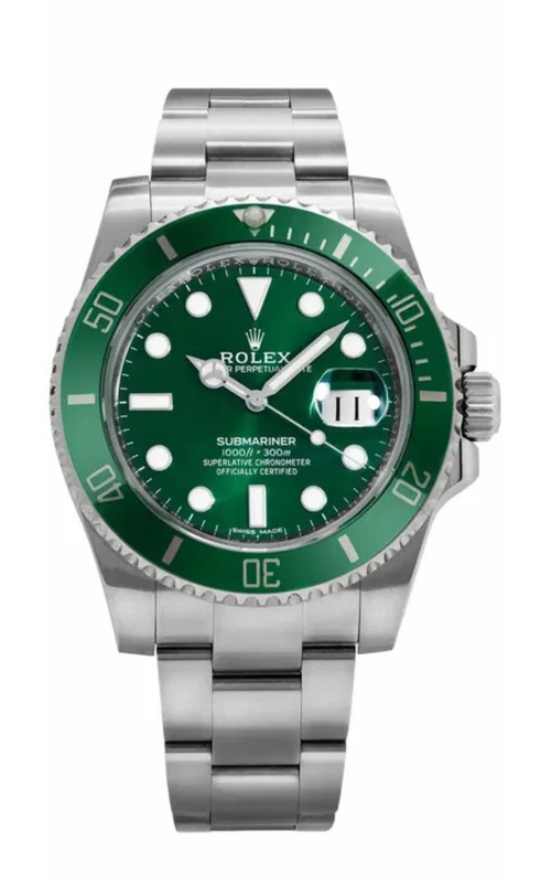 41MM SS HULK SUBMARINER, GREEN BEZEL GREEN DIAL, OYSTER BRACELET, BOX+PAPER C.2016 S#8C198957