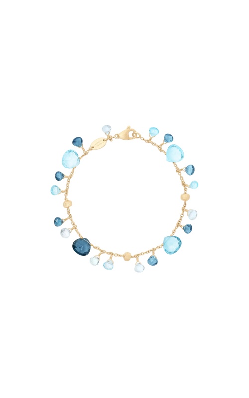18KY PARADISE MIXED TOPAZ SINGLE-STRAND BRACELET, 7.25 LENGTH