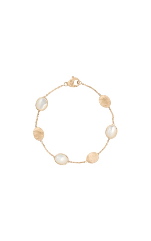 18KY SIVIGLIA BRACELET WITH MOTHER OF PEARL, LENGTH=7.25