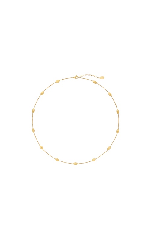 18KY SIVIGLIA SHORT NECKLACE W/ SMALL BEAN, LENGTH=16.5-17.5