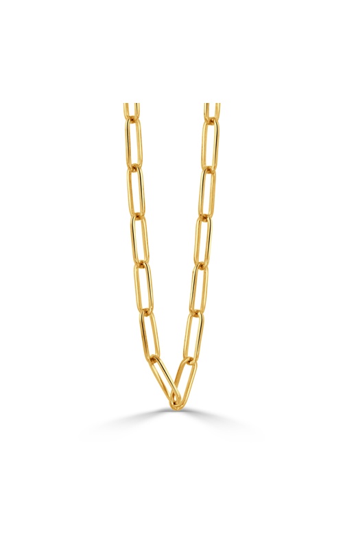 18KY PAPERCLIP STYLE CHAIN, 18, LOBSTER CHAIN