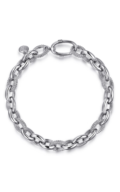 STERLING SILVER BUJUKAN TENNIS BRACELET, SIZE 7.5
