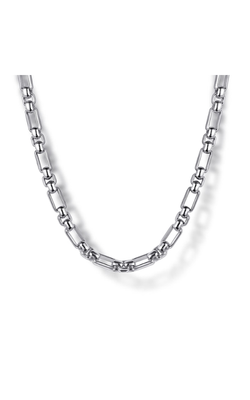 STERLING SILVER MEN'S SOLID FIGARO LINK CHAIN NECKLACE, 22 3MM, S#S2255455