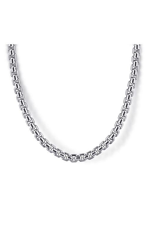 STERLING SILVER MEN'S SOLID ROUND BOX CHAIN NECKLACE, 22 3.5MM, S#S2362455