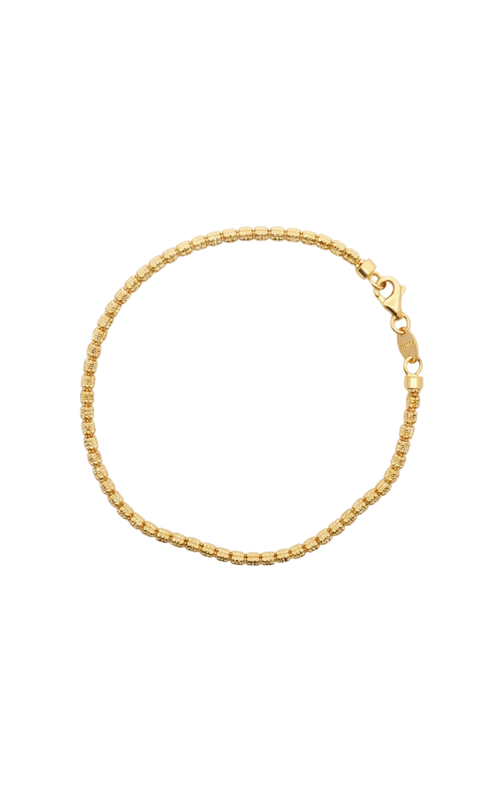 14KY ITALIAN SQ ICE 3 LINE BRACELET, 6 1/2, LOBSTER CLASP