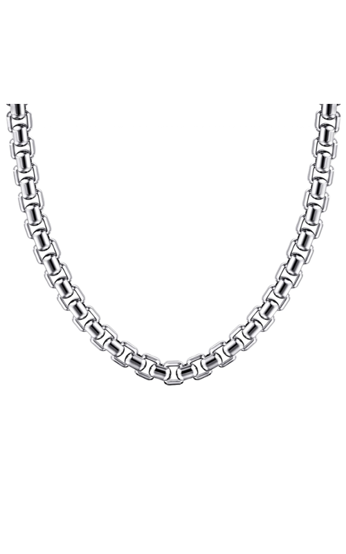 STERLING SILVER MEN'S SOLID ROUND BOX CHAIN NECKLACE, 22 5MM