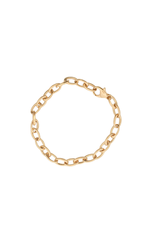 14KY GOLD OVAL LINK BRACELET, 7, LOBSTER CLASP