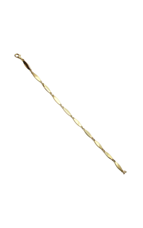 14KY ELONGATED POLISHED MARQUISE BRACELET, 7, LOBSTER CLASP