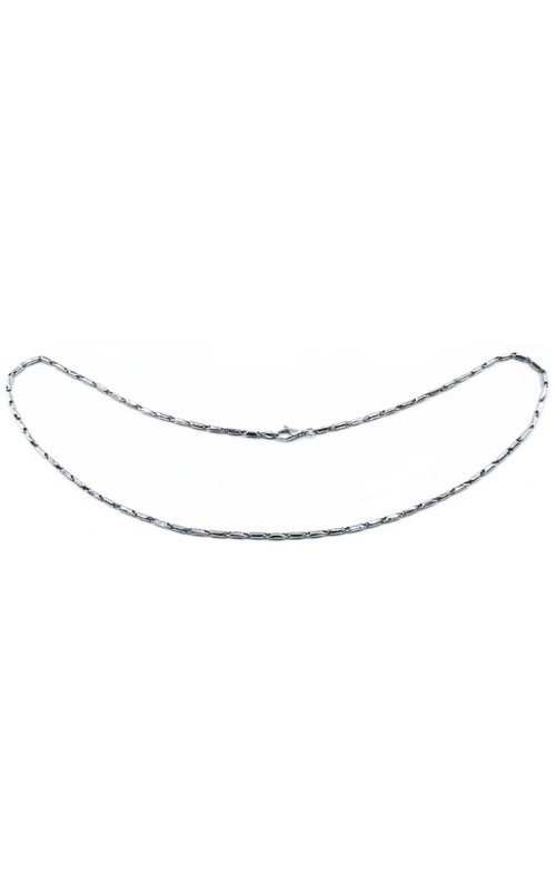 14KW CYLINDRICAL BAR AND LINK CHAIN NECKLACE, 24, LOBSTER CLASP