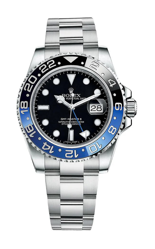 40MM SS GMT MASTER II BATMAN, BLACK/BLUE BEZEL, BLACK DIAL, OYSTER BRACELET, BOX, S#5WG42312