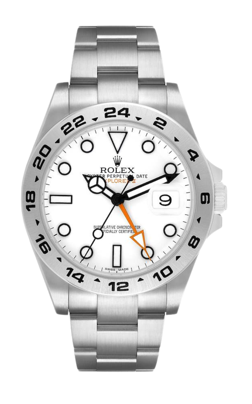 42MM SS EXPLORER II POLAR, WHITE DIAL, OYSTER BRACELET, BOX AND PAPERS C.2016, S#56K635F5